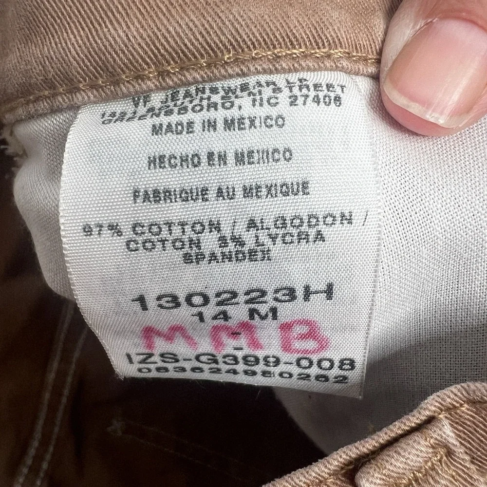 Vtg Riders Denim Jeans Brown 14 M Straight Stretch 31